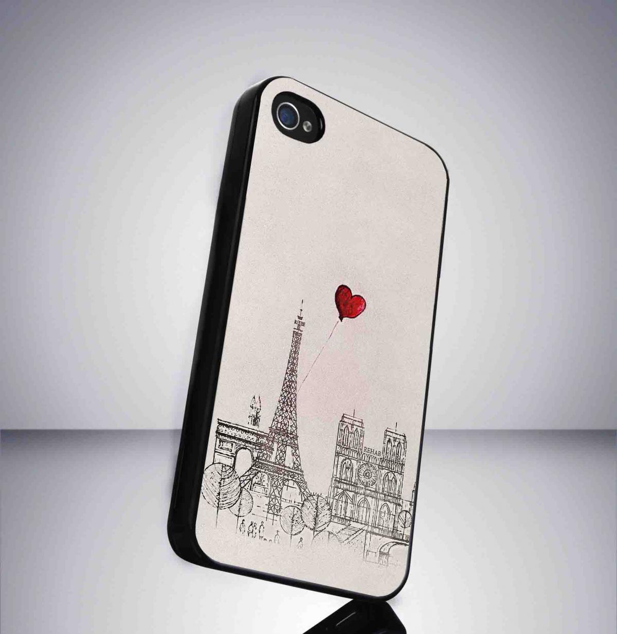 Eifel Tower Paris In Love Iphone 5 Black Case