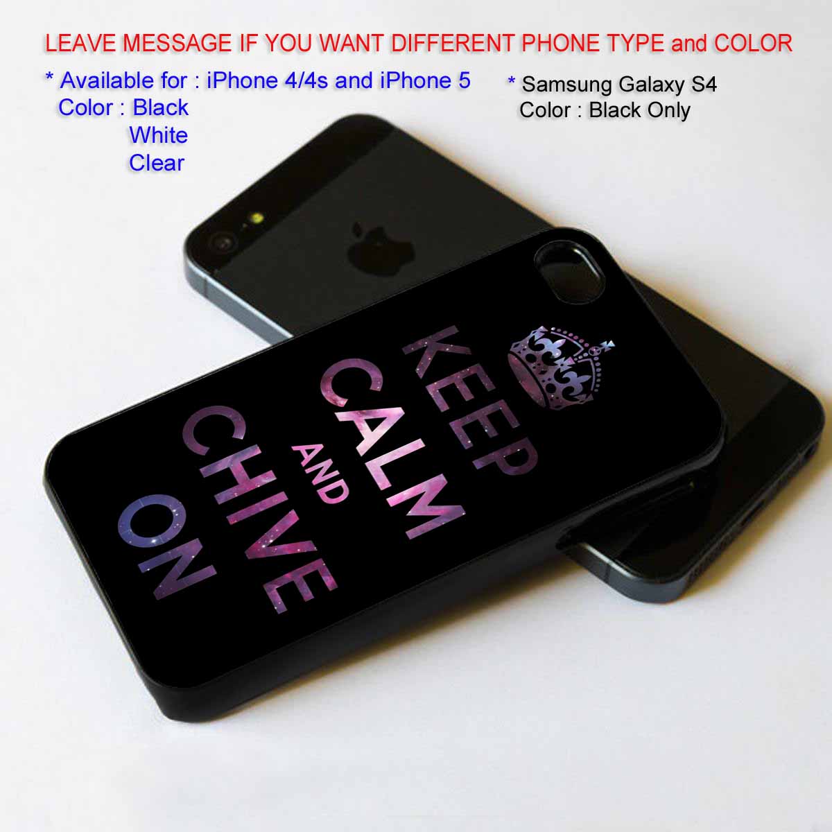 Keep Calm And Chive On, Pink Background Iphone 5 Black Case
